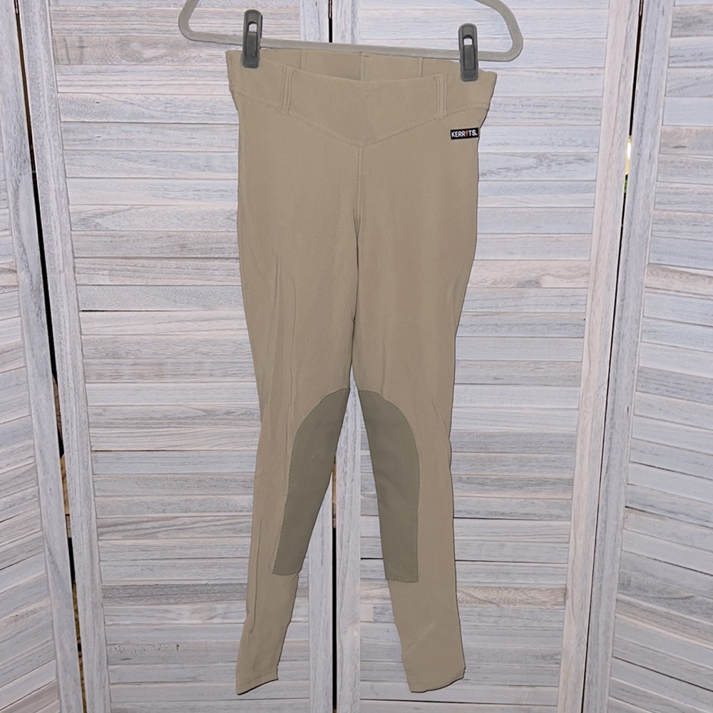 Kerrits Corded Knee Patch Riding Tights M Khaki